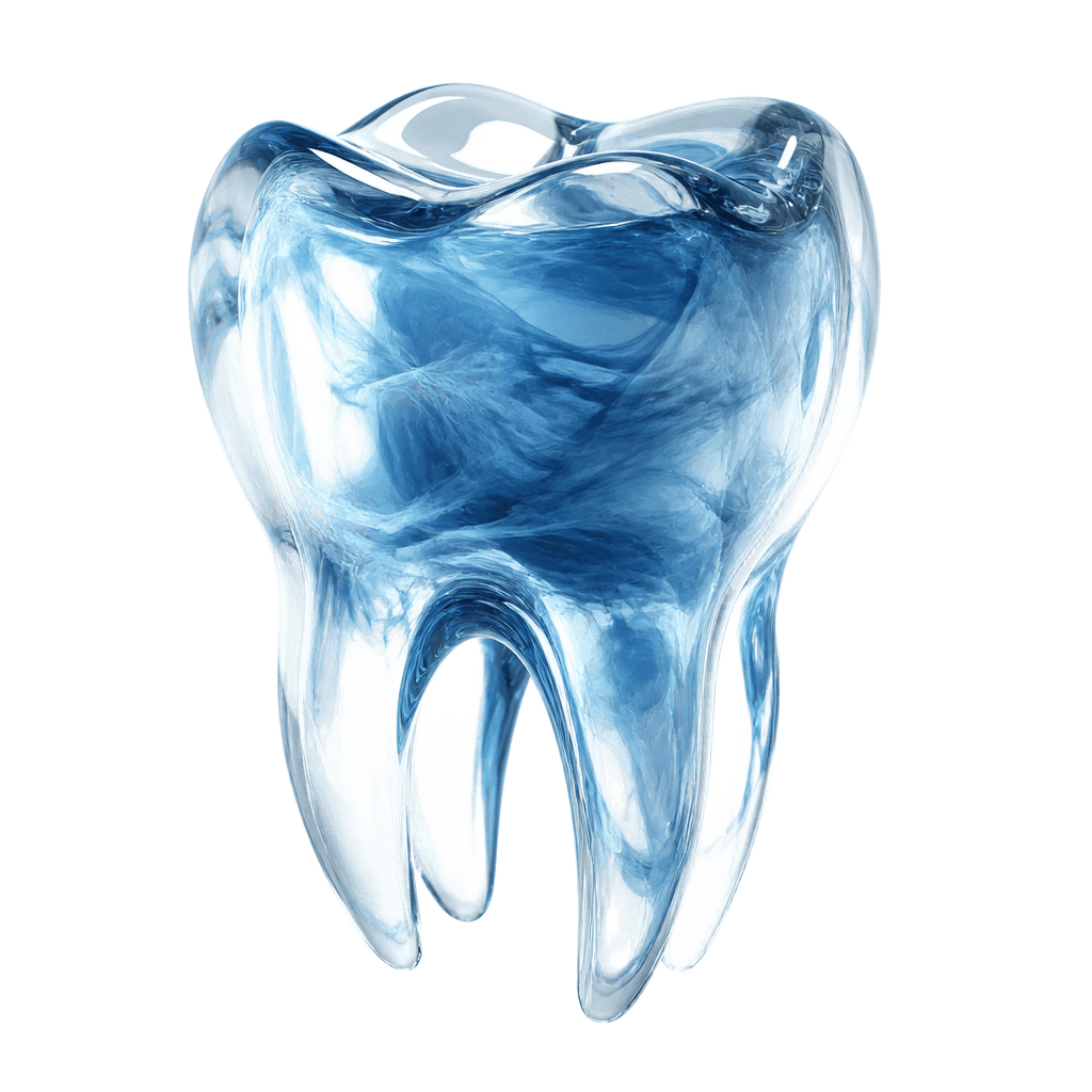Crystal molar tooth graphic representation